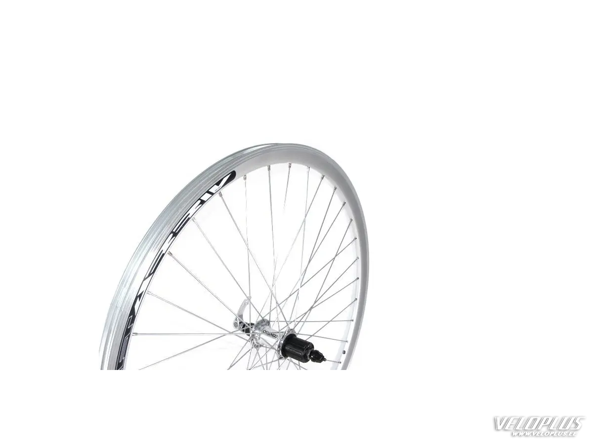 Rear Wheel Stars 28" V-Brake, Cassette, Double-Wall Rim, QR, Silver