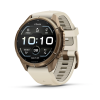 Garmin fenix 9 Pro - 43mm Tamsios auksinės spalvos titanas su kreminės / žalsvai pilkos spalvos silikoniniu dirželiu thumbnail 1