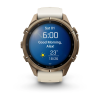 Garmin fenix 9 Pro - 43mm Tamsios auksinės spalvos titanas su kreminės / žalsvai pilkos spalvos silikoniniu dirželiu thumbnail 10
