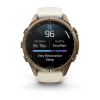 Garmin fenix 9 Pro - 43mm Tamsios auksinės spalvos titanas su kreminės / žalsvai pilkos spalvos silikoniniu dirželiu thumbnail 11