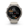 Garmin fenix 9 Pro - 43mm Titaani ja Fog Gray/Dark Sandstone -silikonihihna thumbnail 4