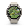 Garmin fenix 9 Pro - 43mm Titaani ja Fog Gray/Dark Sandstone -silikonihihna thumbnail 7