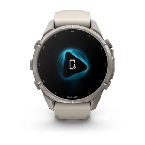 Garmin fenix 9 Pro - 43mm Titaani ja Fog Gray/Dark Sandstone -silikonihihna