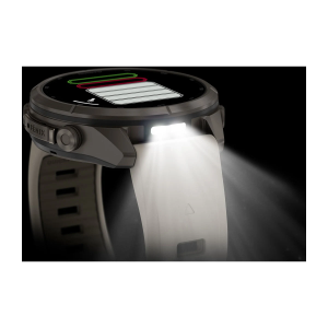 Garmin fenix 9 Pro - 43mm Titaani ja Fog Gray/Dark Sandstone -silikonihihna