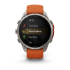 Garmin fenix 9 Pro - inReach 47mm Titāna ar rudens oranžu/dzirkstoši oranžu silikona siksniņu thumbnail 6