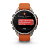 Garmin fenix 9 Pro - inReach 47mm Titāna ar rudens oranžu/dzirkstoši oranžu silikona siksniņu thumbnail 7