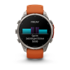 Garmin fenix 9 Pro - inReach 47mm Titāna ar rudens oranžu/dzirkstoši oranžu silikona siksniņu thumbnail 9
