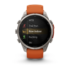 Garmin fenix 9 Pro - inReach 47mm Titāna ar rudens oranžu/dzirkstoši oranžu silikona siksniņu