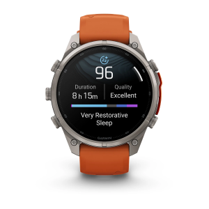 Garmin fenix 9 Pro - inReach 47mm Titāna ar rudens oranžu/dzirkstoši oranžu silikona siksniņu