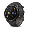Garmin fenix 9 Pro - inReach 47mm Hiilenharmaa DLC-titaani ja Black/Pebble Gray -silikonihihna thumbnail 1