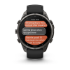 Garmin fenix 9 Pro - inReach 47mm Hiilenharmaa DLC-titaani ja Black/Pebble Gray -silikonihihna thumbnail 8