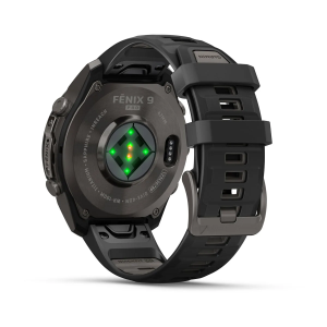 Garmin fenix 9 Pro - inReach 47mm Hiilenharmaa DLC-titaani ja Black/Pebble Gray -silikonihihna