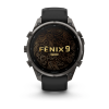 Garmin fenix 9 Pro - 47mm Hiilenharmaa DLC-titaani ja Black/Pebble Gray -silikonihihna thumbnail 2