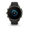 Garmin fenix 9 Pro - 47mm Hiilenharmaa DLC-titaani ja Black/Pebble Gray -silikonihihna thumbnail 6