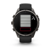Garmin fenix 9 Pro - 47mm Hiilenharmaa DLC-titaani ja Black/Pebble Gray -silikonihihna thumbnail 8