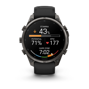 Garmin fenix 9 Pro - 47mm Hiilenharmaa DLC-titaani ja Black/Pebble Gray -silikonihihna
