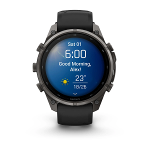 Garmin fenix 9 Pro - 47mm Hiilenharmaa DLC-titaani ja Black/Pebble Gray -silikonihihna