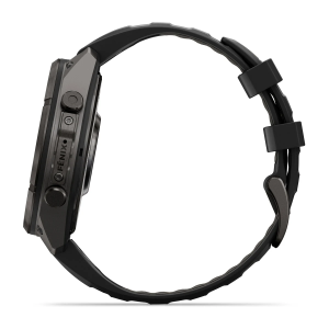Garmin fenix 9 Pro - 47mm Hiilenharmaa DLC-titaani ja Black/Pebble Gray -silikonihihna