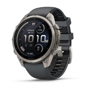 Garmin fenix 9 Pro - inReach 47mm Titanas su grafito spalvos / juodu silikoniniu dirželiu