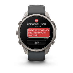 Garmin fenix 9 Pro - inReach 47mm Titanas su grafito spalvos / juodu silikoniniu dirželiu