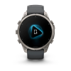 Garmin fenix 9 Pro - 47mm Titāna ar grafīta krāsas/melnu silikona siksniņu thumbnail 6
