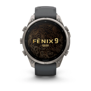 Garmin fenix 9 Pro - 47mm Titāna ar grafīta krāsas/melnu silikona siksniņu