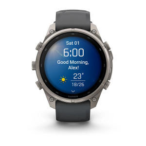 Garmin fenix 9 Pro - 47mm Titāna ar grafīta krāsas/melnu silikona siksniņu