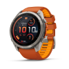 Garmin fenix 9 Pro - inReach 51mm Titāna ar rudens oranžu/dzirkstoši oranžu silikona siksniņu thumbnail 1