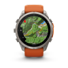 Garmin fenix 9 Pro - inReach 51mm Titāna ar rudens oranžu/dzirkstoši oranžu silikona siksniņu thumbnail 10
