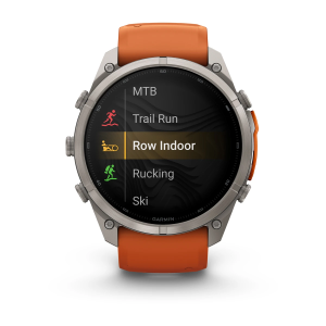 Garmin fenix 9 Pro - inReach 51mm Titāna ar rudens oranžu/dzirkstoši oranžu silikona siksniņu