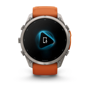 Garmin fenix 9 Pro - inReach 51mm Titāna ar rudens oranžu/dzirkstoši oranžu silikona siksniņu