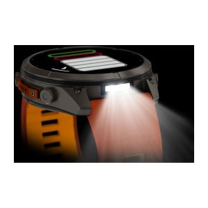 Garmin fenix 9 Pro - inReach 51mm Titāna ar rudens oranžu/dzirkstoši oranžu silikona siksniņu