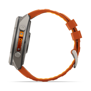 Garmin fenix 9 Pro - inReach 51mm Titāna ar rudens oranžu/dzirkstoši oranžu silikona siksniņu