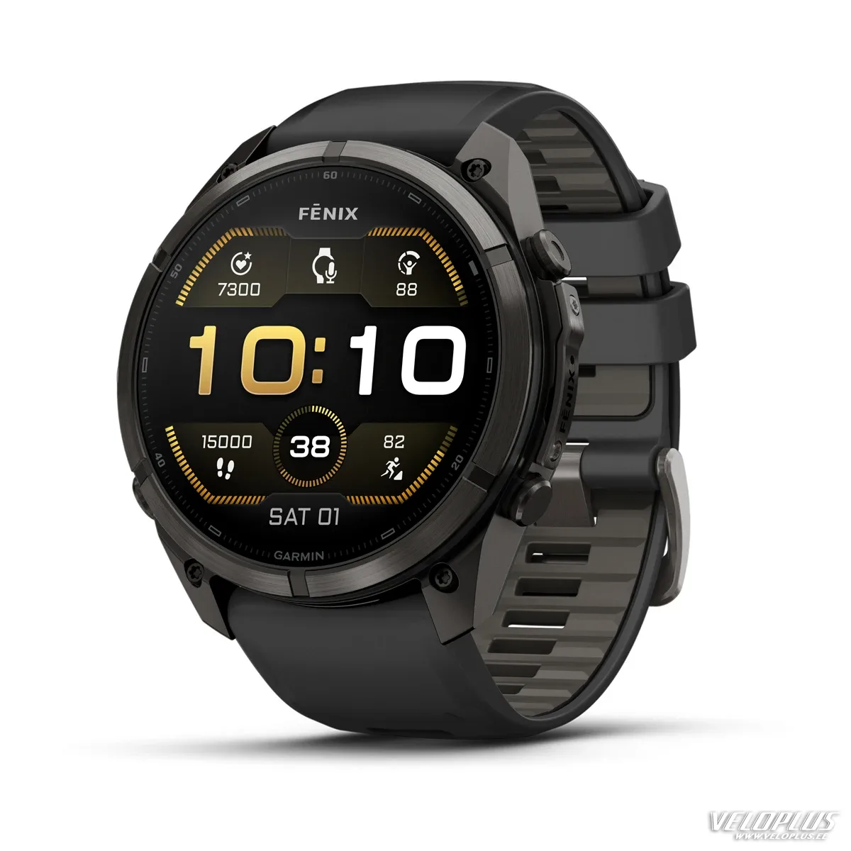 Garmin fenix 9 Pro - 51mm Süsinikhall DLC titaan musta/kruusahalli silikoonrihmaga