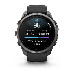 Garmin fenix 9 Pro - 51mm Pilkos anglies spalvos DLC titanas su juodos / akmenėlių pilkos spalvos silikoniniu dirželiu