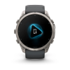 Garmin fenix 9 Pro - 51mm Titāna ar grafīta krāsas/melnu silikona siksniņu thumbnail 6