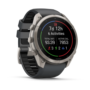 Garmin fenix 9 Pro - 51mm Titāna ar grafīta krāsas/melnu silikona siksniņu