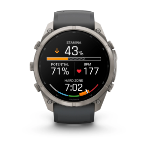 Garmin fenix 9 Pro - 51mm Titāna ar grafīta krāsas/melnu silikona siksniņu