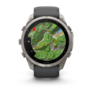 Garmin fenix 9 Pro - 51mm Titāna ar grafīta krāsas/melnu silikona siksniņu