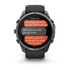 Garmin fenix 9 Pro - inReach 51mm Pilkos anglies spalvos DLC titanas su juodos / akmenėlių pilkos spalvos silikoniniu dirželiu thumbnail 8