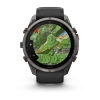 Garmin fenix 9 Pro - inReach 51mm Pilkos anglies spalvos DLC titanas su juodos / akmenėlių pilkos spalvos silikoniniu dirželiu thumbnail 10