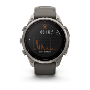 Garmin fenix 9 Pro - inReach, Solar, 47mm Titanas su akmenėlių pilkos spalvos silikoniniu dirželiu