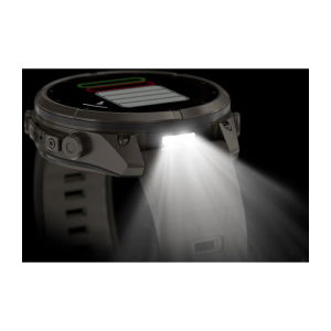Garmin fenix 9 Pro - inReach, Solar, 47mm Titanas su akmenėlių pilkos spalvos silikoniniu dirželiu