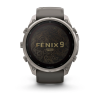 Garmin fenix 9 Pro - inReach, Solar, 51mm Titanas su akmenėlių pilkos spalvos silikoniniu dirželiu thumbnail 2
