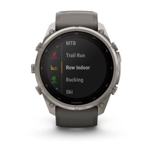 Garmin fenix 9 Pro - inReach, Solar, 51mm Titanas su akmenėlių pilkos spalvos silikoniniu dirželiu