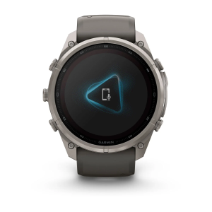 Garmin fenix 9 Pro - inReach, Solar, 51mm Titanas su akmenėlių pilkos spalvos silikoniniu dirželiu