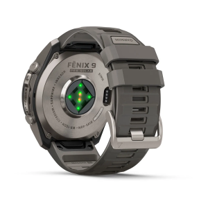 Garmin fenix 9 Pro - inReach, Solar, 51mm Titanas su akmenėlių pilkos spalvos silikoniniu dirželiu