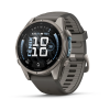 Garmin fenix 9 Pro - 43mm Titanas su akmenėlių pilkos spalvos silikoniniu dirželiu thumbnail 1