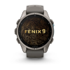 Garmin fenix 9 Pro - 43mm Titanas su akmenėlių pilkos spalvos silikoniniu dirželiu thumbnail 2