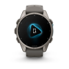 Garmin fenix 9 Pro - 43mm Titanas su akmenėlių pilkos spalvos silikoniniu dirželiu thumbnail 6